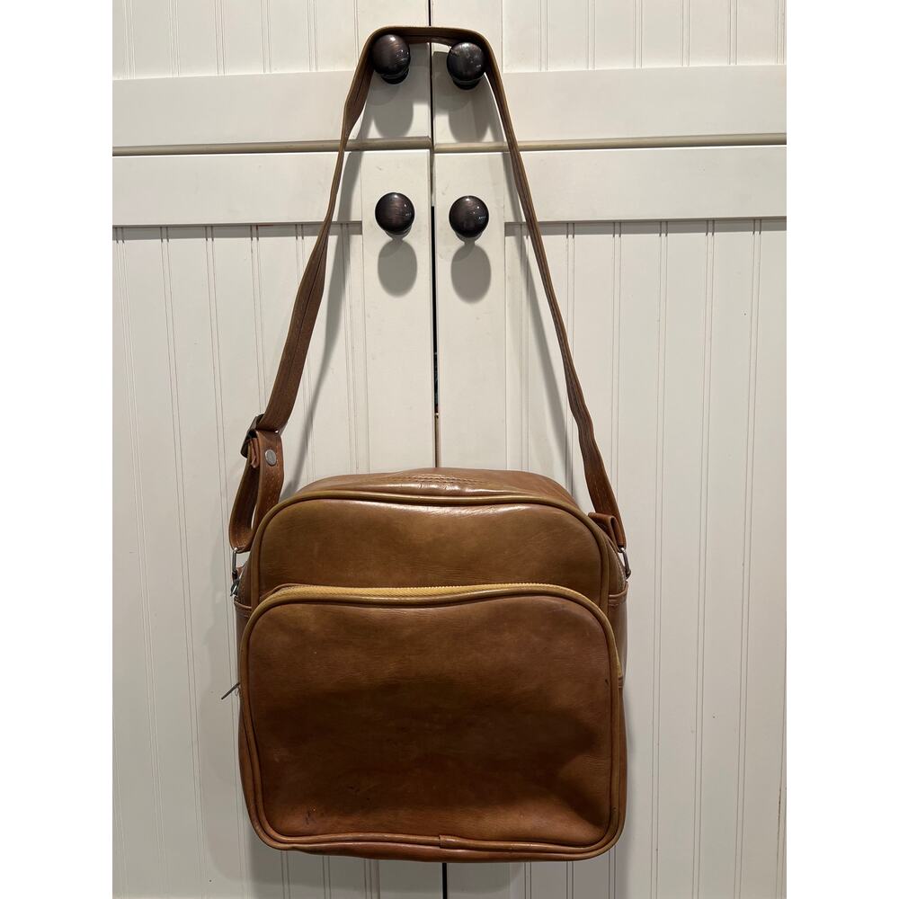 Airway Industries Women’s Vintage Faux Leather Travel Shoulder Bag Comfort Brown